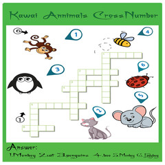 Crossword game for kids, find the fruits name, puzzle game in Vector for Children Activity Book page. New style layout of Crossword game page for kids.