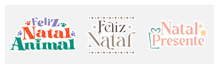 Feliz Natal Letterning Set pack