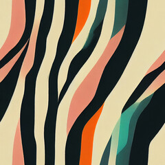 Pattern with stripes like zebra. Generative AI.