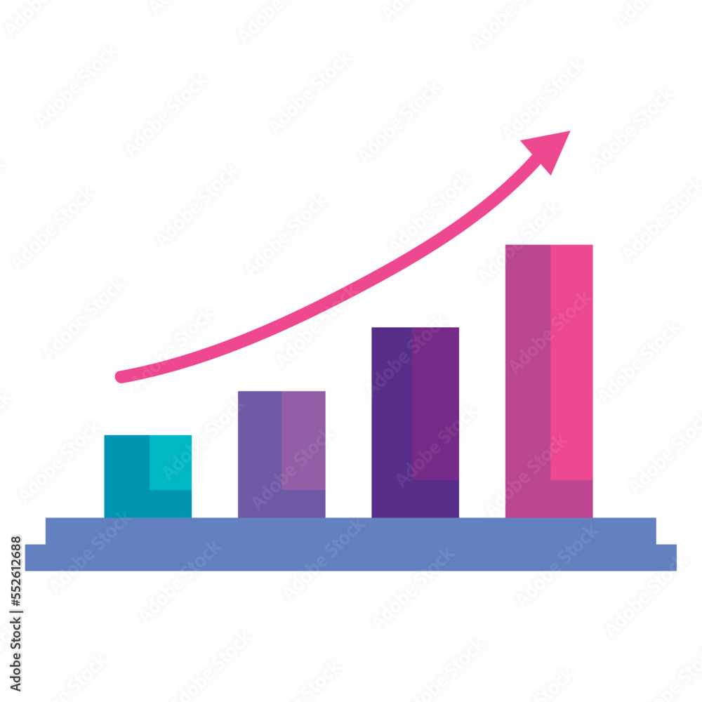 Sticker statistics bars infographic