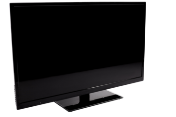 Flat screen TV perspective view with transparent background (png image)