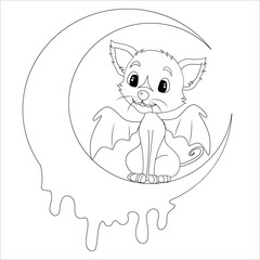 Funny large longhair gray kitten with beautiful big green eyes lying on white table. Lovely fluffy cat licking lips. Free space for text.