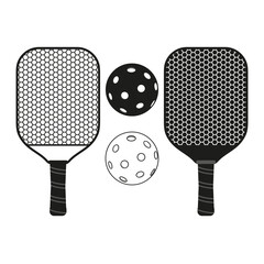 Pinckle ball vector illustration with paddle and text. Illustration for logo creation or for tshirts design. Vintage black and white illustration