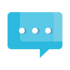 blue speech bubble message