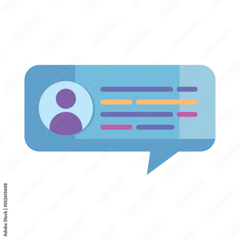 Poster speech bubble with user