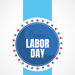Happy Labor Day banner. Design template. Vector illustration. USA happy Labor day text design advertising banner template