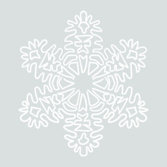 Snowflake. Snow. Winter picture. Cold colors