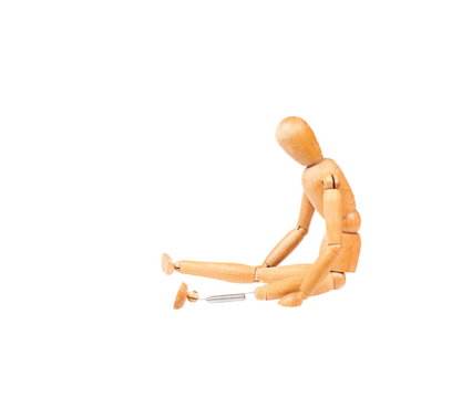 figurine of a man sitting in profile on a transparent background - Powered by Adobe