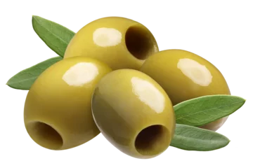 Poster Green pitted olives isolated png © maxsol7