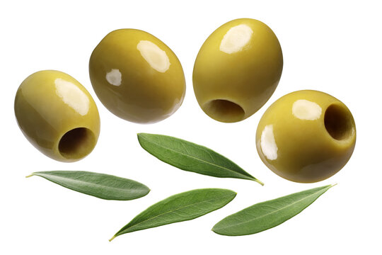 Olives On White Stock Photo - Download Image Now - Olive - Fruit