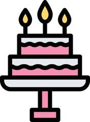 cake Vector Icon Design Illustration