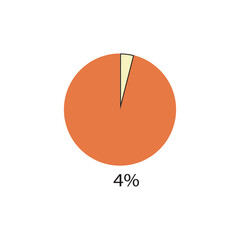 circle percentage diagrams showing % ready-to-use for web design, user interface (UI) or infographic - indicator 