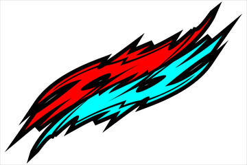 racing background vector design with a unique line pattern with a blend of red, Tosca green and on a white background