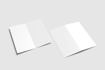 DL Bifold Brochure Blank Mockup