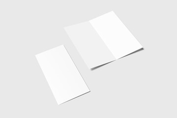 DL Bifold Brochure Blank Mockup