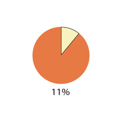 circle percentage diagrams showing % ready-to-use for web design, user interface (UI) or infographic - indicator 