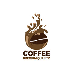 coffee bean icon. illustraton of coffee logo vector