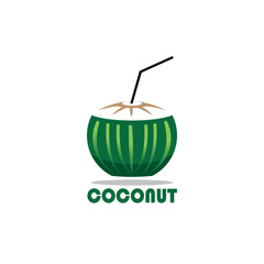 coconut icon vector.  illustration of coconut logo vector