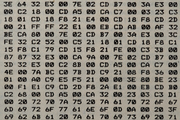 Closeup of old paper with written numbers columns
