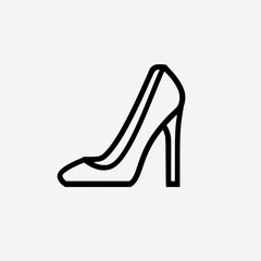 women shoes icon on white