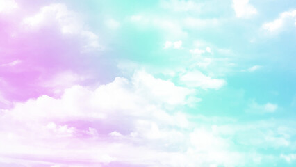 Fototapeta na wymiar Background with clouds on pastel sky. Sky vector