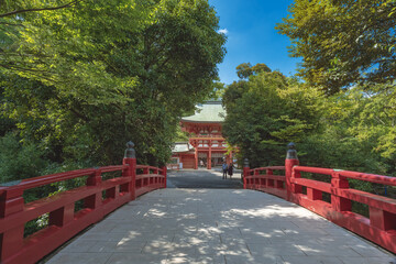 武蔵国一宮 氷川神社 太鼓橋と楼門