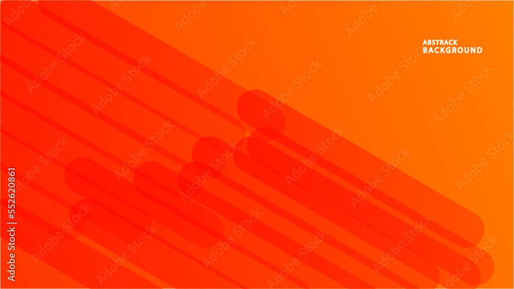 Wall mural dynamic style banner design. orange elements with fluid gradient. creative illustration for poster, 