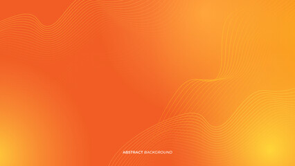 Abstract blurred orange background, smooth gradient texture color, shiny bright background banner header or sidebar graphic art image, elegant rich surface orange background yellow wave splash design.