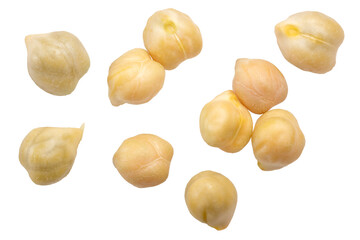 Kabuli Chickpeas Cicer arietinum seeds top view isolated png