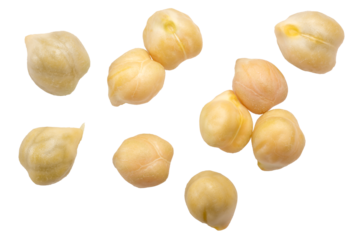 Kabuli Chickpeas Cicer arietinum seeds top view isolated png
