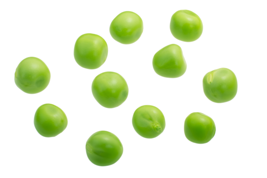 Pea seeds pisum sativum,top view isolated png