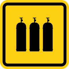 Gas station sign vector illustration. Warning symbol. Gas station warning road sign.