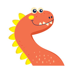 cute orange dinosaur