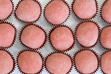 Portion of Brazilian candy called Bicho de Pe in Portuguese