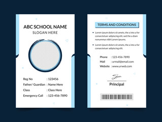 School and College Student Id Card Template Design