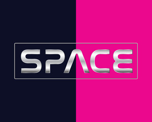 Abstract technology space font. techno effect fonts designs.