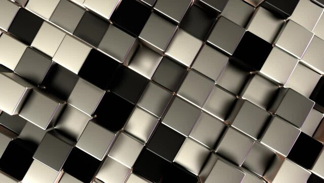 W&uuml;rfel, Balken, Box, Quadratisch, Geometrie, Anordung, 3D, dynamisch, Quader, metall, mosaik, Architektur, schwarz, wei&szlig;