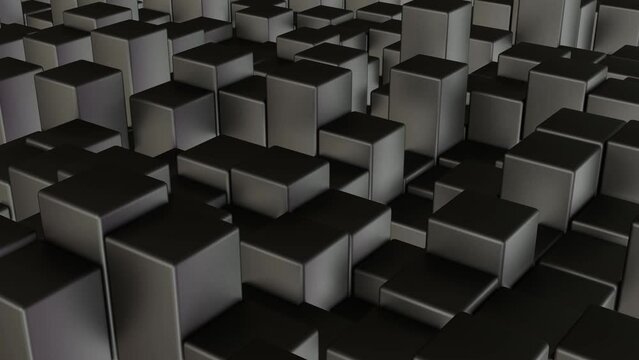 W&uuml;rfel, Balken, Box, Quadratisch, Geometrie, Anordung, 3D, dynamisch, Quader, metall, mosaik, Architektur, schwarz, grau