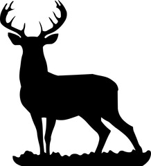 deer, doe, silhouette, hunt, hunter, animal, nature, moose, horn