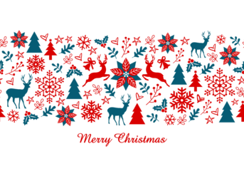 Christmas banner, illustration over a transparent background, PNG image