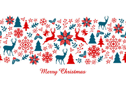 Christmas banner, illustration over a transparent background, PNG image