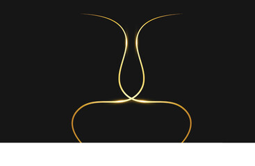 Abstract golden lines black background. Black and Golden modern abstract background
