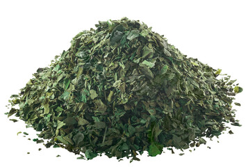 Dried herbs basil pile isolated png