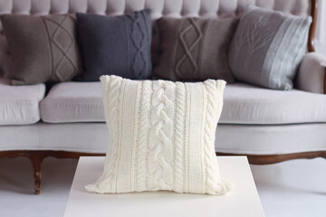 Soft comfortable stylish beautiful knitted pillows