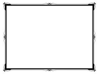 simple calligraph black ornamental decorative frame border