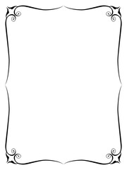 calligraphy ornamental decorative frame vintage black border
