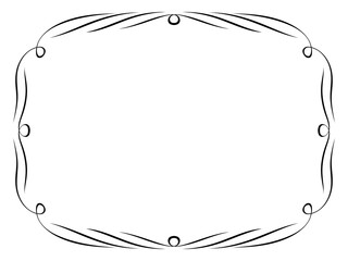 calligraphy ornamental decorative frame vintage black border