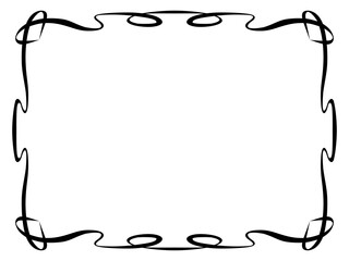 calligraphy ornamental decorative frame vintage black border