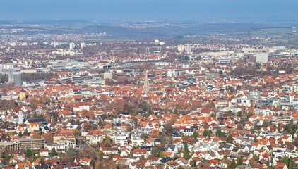 Reutlingen. Baden Württemberg. Panorama Skyline.