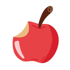 apple fruit with bite